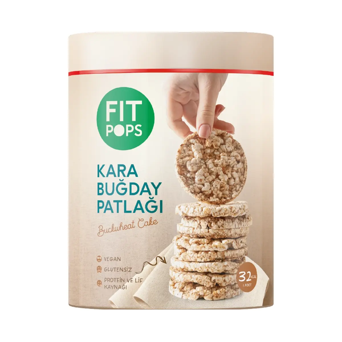 FİT POPS KARA BUĞDAY PATLAĞI 85 GRAM X 16 PAKET (Glütensiz & Vegan)