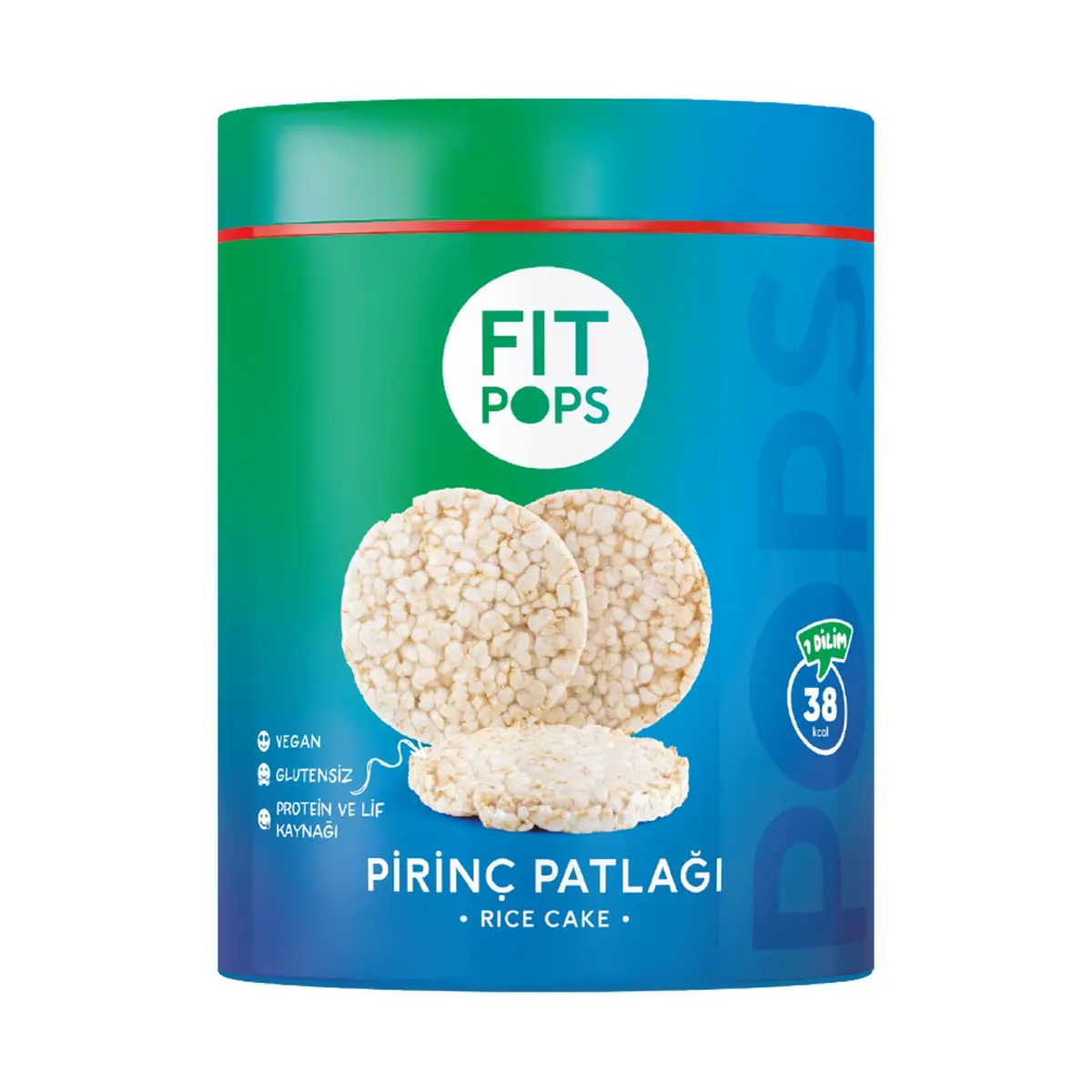 FİT POPS PİRİNÇ PATLAĞI 75 GRAM X 16 PAKET (Glütensiz & Vegan)