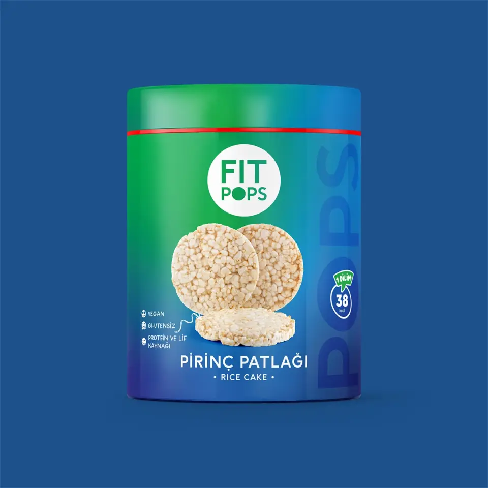 FİT POPS PİRİNÇ PATLAĞI 75 GRAM X 16 PAKET (Glütensiz & Vegan)