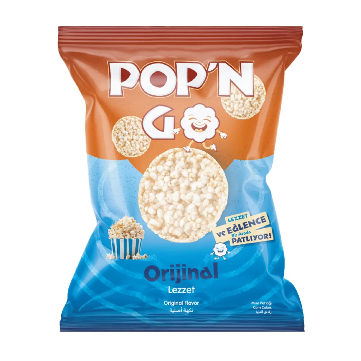 POP'N GO ORİJİNAL LEZZET  MISIR  PATLAĞI 25 GRAM X 18 PAKET'Lİ KOLİ (OKUL LOGOLU)