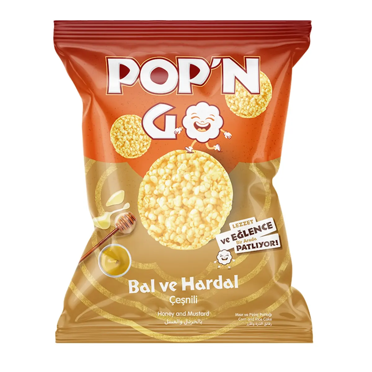 POP'N GO BAL VE HARDAL ÇEŞNİLİ MISIR  PATLAĞI 60 GRAM X 12 PAKET'Lİ KOLİ