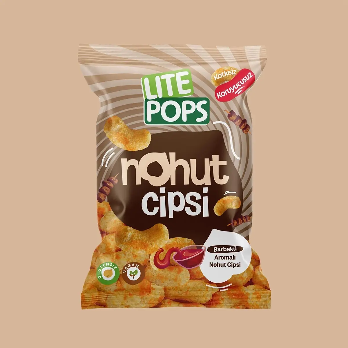 LİTE POPS BARBEKÜ AROMALI NOHUT CİPSİ 50 GRAM PAKET