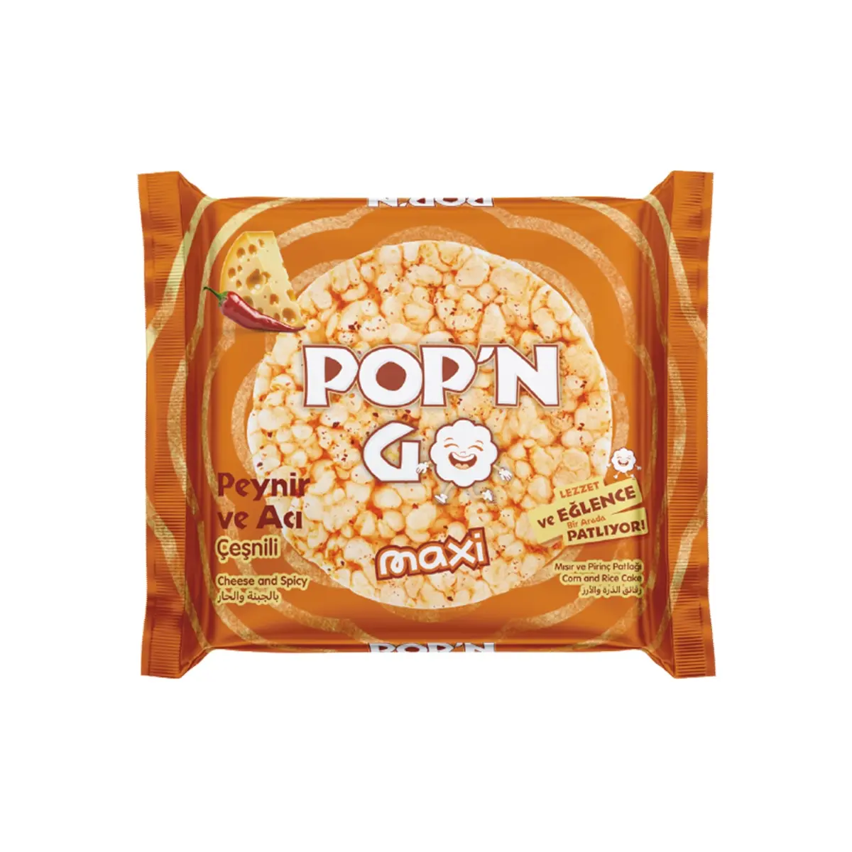POP'N GO MAXİ PEYNİR VE ACI ÇEŞNİLİ 20 GRAM PAKET (OKUL LOGOLU)