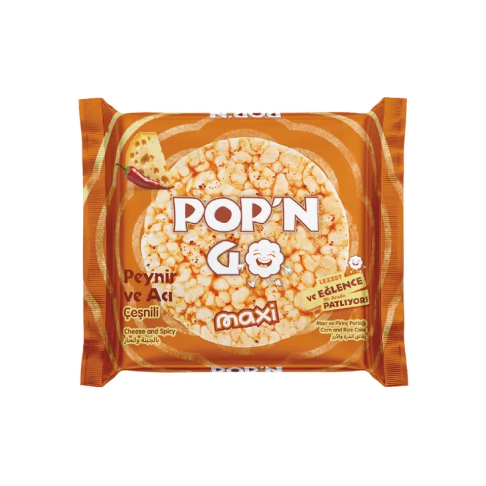 POP'N GO MAXİ PEYNİR VE ACI ÇEŞNİLİ 20 GRAM PAKET (OKUL LOGOLU)