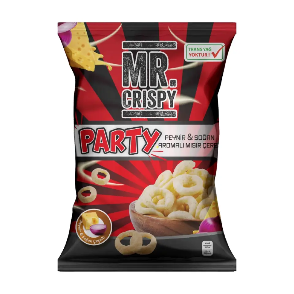 MR. CRISPY PARTY PEYNİR VE SOĞAN CİPSİ 60 GRAM PAKET