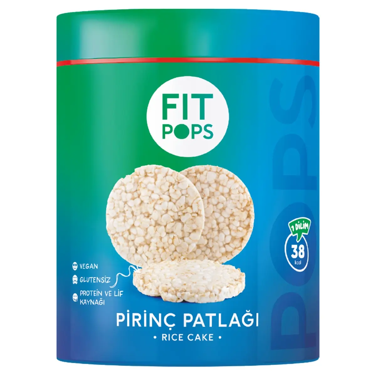 FİT POPS PİRİNÇ PATLAĞI 75 GRAM PAKET (Glütensiz & Vegan)