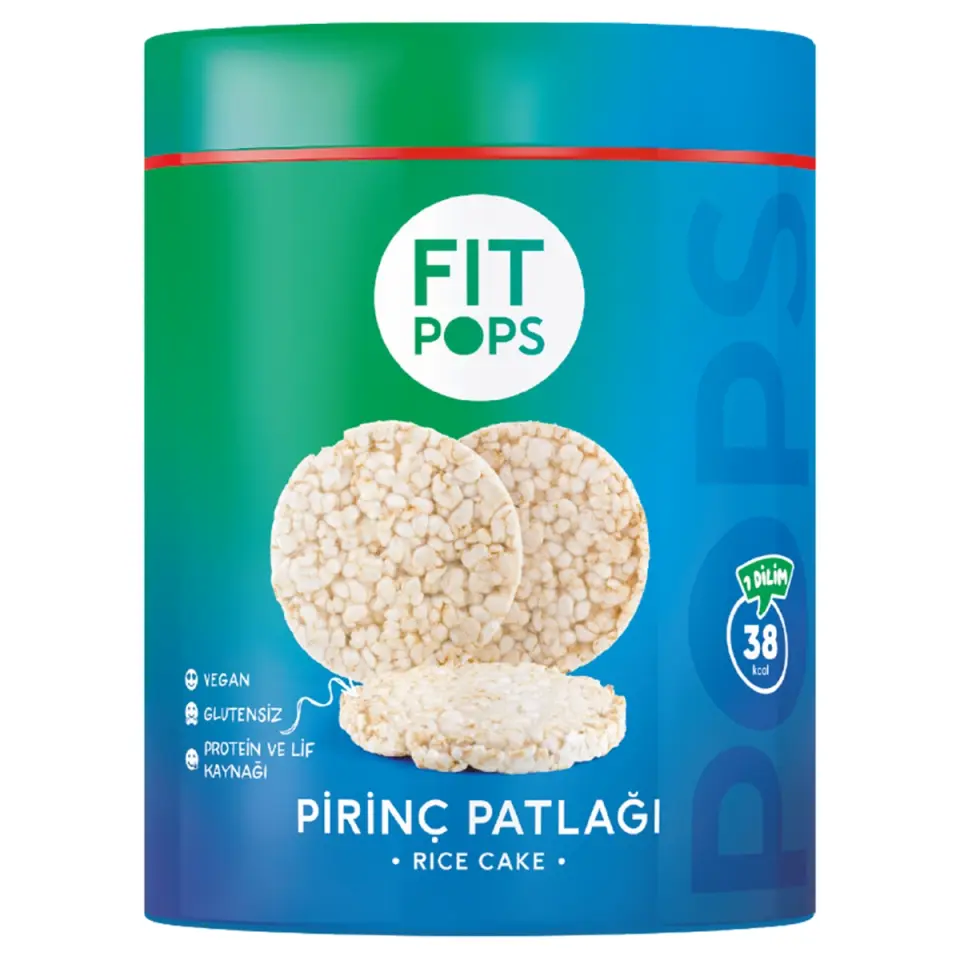 FİT POPS PİRİNÇ PATLAĞI 75 GRAM PAKET (Glütensiz & Vegan)