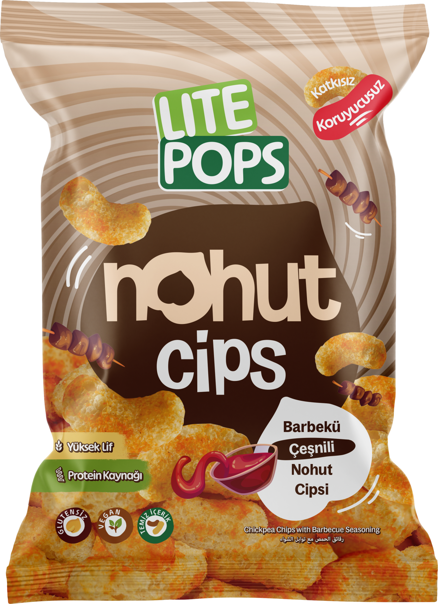 LİTE POPS BARBEKÜ AROMALI NOHUT CİPSİ 50 GRAM X 10 PAKET